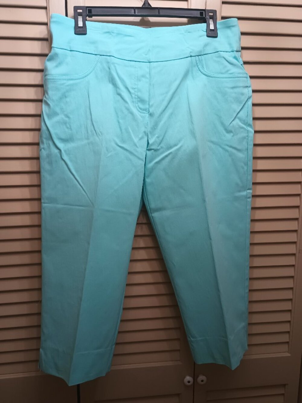Ruby Road Teal/Turquoise Color Cropped Jeans Sz 10
